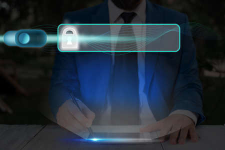 Graphics Padlock For Web Data Information Security Application System