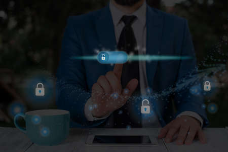 Graphics Padlock For Web Data Information Security Application System