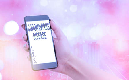 Handwriting text Coronavirus Disease. Conceptual photo defined as illness caused by a novel virus...
