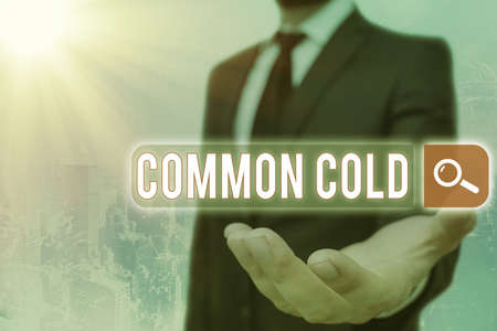 Handwriting text Common Cold. Conceptual photo viral infection in upper respiratory tract primarily...