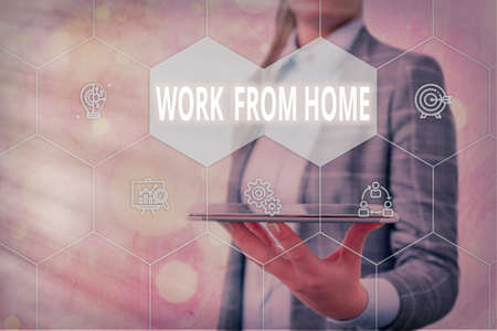 Handwriting text Work From Home. Conceptual photo communicating with the company mainly from home...