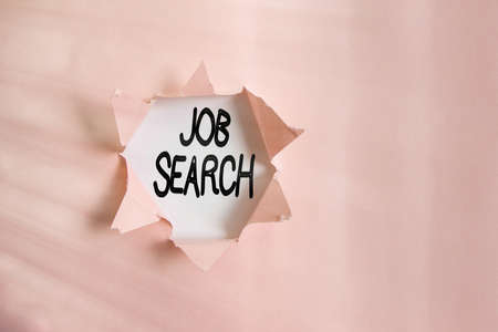 Handwriting text writing Job Search. Conceptual photo an act of sourcing for job openings and apply...