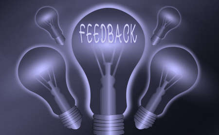 Conceptual hand writing showing Feedback. Concept meaning transmission of evaluative or corrective...