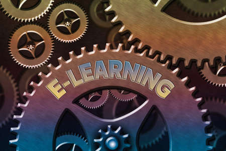 Word writing text E Learning. Business photo showcasing knowledge we obtain through the internet...