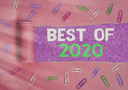 Writing note showing Best Of 2020. Business concept for great and marvelous things and events...