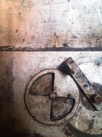 old rusty metal background, very old heating stoveの写真素材