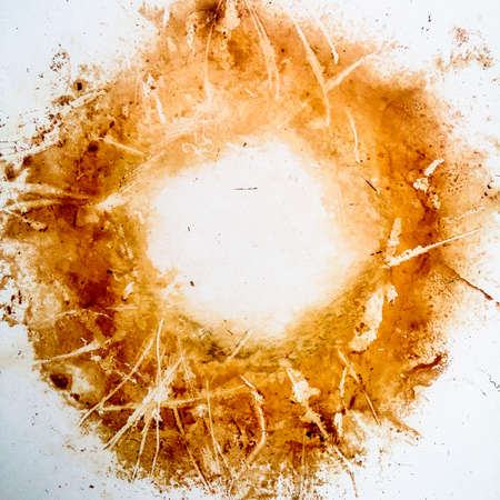 rusty steel background, metal texture, rusty circle surfaceの写真素材