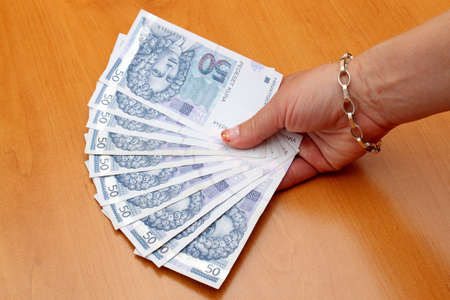 fanout from Croatian Kuna banknotes HRK 