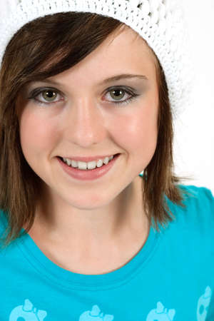 Fashion portrait of young beautiful teenager girl