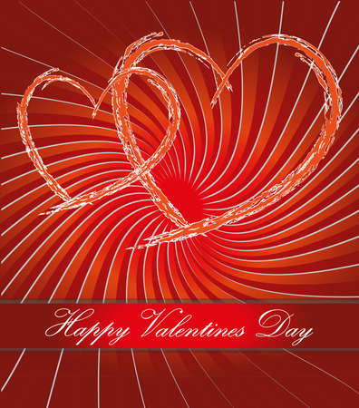 Happy valentines day postcard のイラスト素材