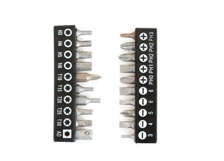 Screwdriver Bit Set isolated on White background