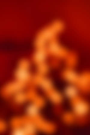 Blurred colorful circles bokeh of christmas lightsの写真素材