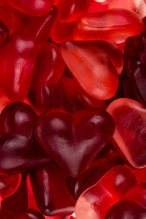 Brightly coloured red gums hearts as valentine presentの写真素材