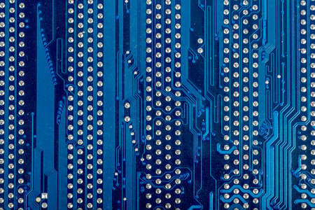Electronic circuit board of motherboard back side close upの写真素材