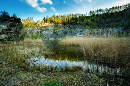 Disused Flooded Granite quarry in the Czech Republic