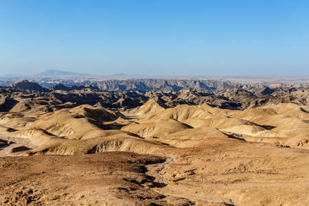 panorama of fantrastic Namibia moonscape Erongo region - on the way to Swakopmudの写真素材