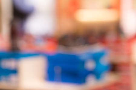 blurred background of shopping center, out of focus shot for backdropの写真素材
