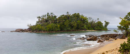 Beautiful pure nature landscape, Masoala National Park, Madagascar overcast picturesque wilderness nature scene.の写真素材