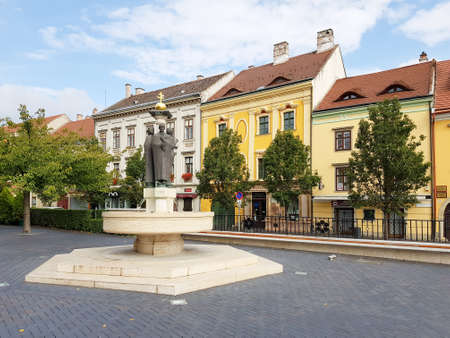 SOPRON, HUNGARY - SEPTEMBER 24: Historical building in center of Sopron. Sopron is a beautiful and historical city in Hungary on the Austrian border. September 24, 2017 in Sopron, Hungaryのeditorial素材