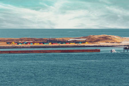 panorama vie of Dune island in north sea, Germanyの写真素材