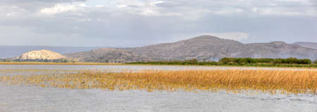 wide panorama of ethiopian lake Ziway. Ethiopia Oromia Region, Africa wilderness