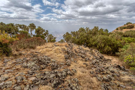 Landscape of beautiful Semien or Simien Mountains National Park landscape in Northern Ethiopia....