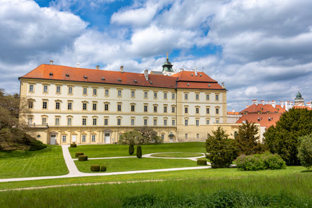 Chateau Valtice, Lednice-Valtice Cultural Landscape, World Heritage Site by UNESCO. Valtice is one of the most impressive baroque residences of Central Europe.のeditorial素材
