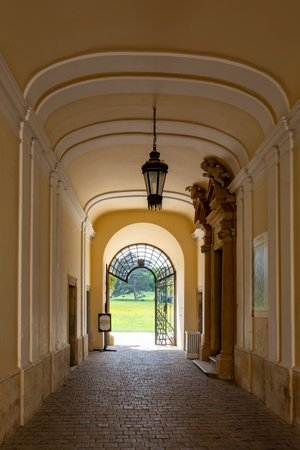 Chateau Valtice, Lednice-Valtice Cultural Landscape, World Heritage Site by UNESCO. Valtice is one of the most impressive baroque residences of Central Europe.のeditorial素材