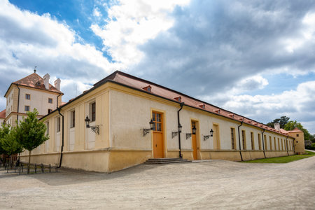 Chateau Valtice, Lednice-Valtice Cultural Landscape, World Heritage Site by UNESCO. Valtice is one of the most impressive baroque residences of Central Europe.のeditorial素材