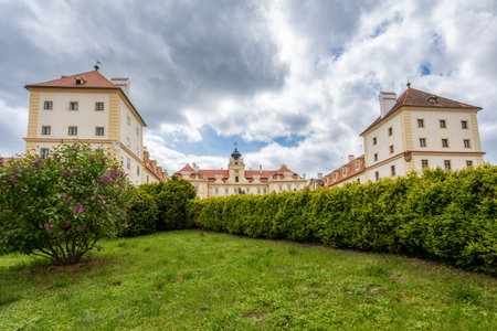 Chateau Valtice, Lednice-Valtice Cultural Landscape. Valtice is one of the most impressive baroque residences of Central Europe.のeditorial素材