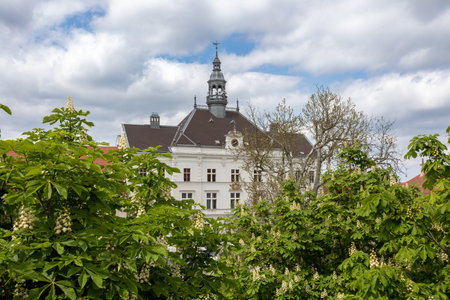 Historic building - Town hall in city Valtice, South Moravia, Czech Republicのeditorial素材