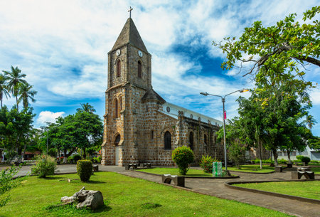 The Our Lady of Mount Carmel Cathedral, (Spanish - Catedral de Nuestra Senora del Carmen) or Puntarenas Cathedral is a temple of the Roman Catholic church in the city of Puntarenas, Costa Ricaの写真素材