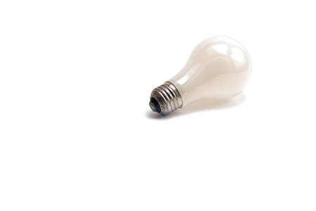 Light Bulb on Whiteの写真素材