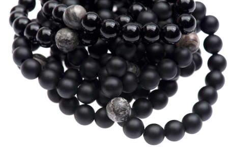 The rosary sacred black stone Braceletsの写真素材
