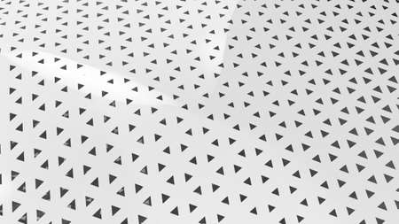 Abstract white triangle geometric shape composition generated in solid color 3d rendering imageの写真素材