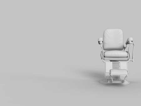Empty copy space for text hair salon barber shop advertisement ready use 3d rendering image solid color front view styleの写真素材