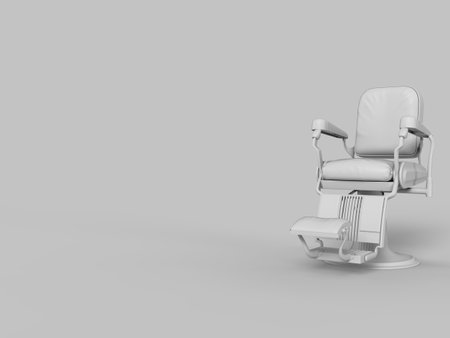 Empty copy space for text hair salon barber shop advertisement ready use 3d rendering image solid color isometric view styleの写真素材
