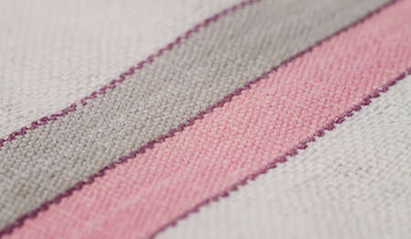 texture of coarse cloth with stripes closeupの写真素材