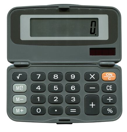 Old portable calculatorの写真素材