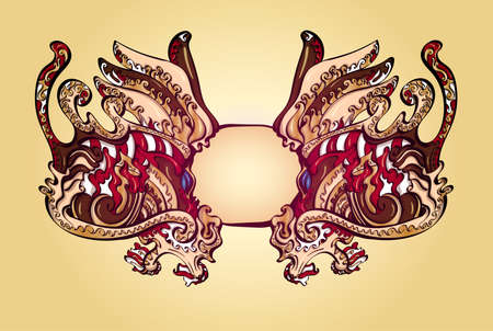Abstract hand drawn frame for design and textのイラスト素材