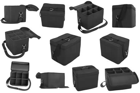 Set baggage, bag car black color. 3D Graphicの写真素材