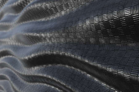Metallic pattern texture abstract soft curve background. 3D rendering