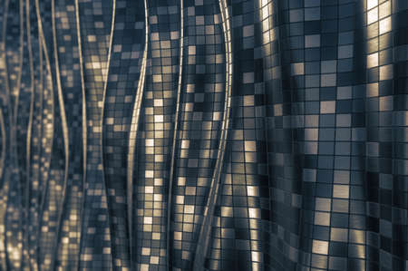 Mosaic pattern texture abstract soft curve background. 3D renderingの写真素材