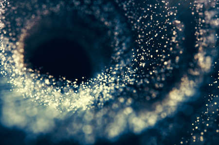 Glitter lights defocused background. Bokeh dark illustrationの写真素材