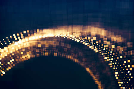 Glitter lights glittering squares shape magic background. Defocused bokeh. Illustrationの写真素材