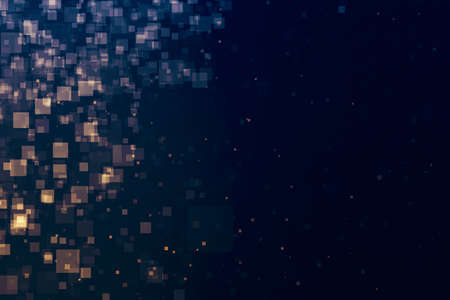 Glitter lights glittering squares shape background. Defocused bokeh dark. Illustrationの写真素材