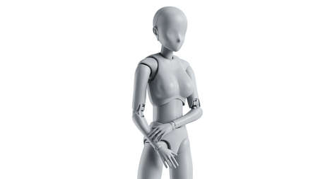 Mannequin female model woman isolated. 3D rendering