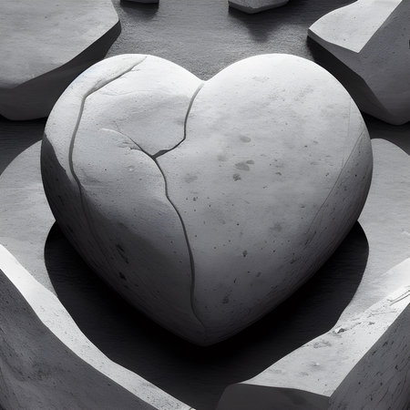 Heart shaped stone.の素材