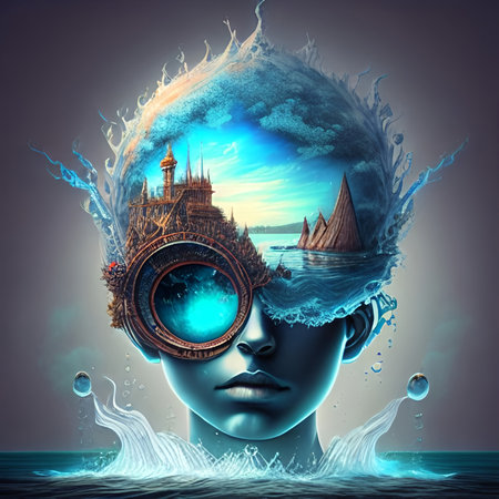 FaFluid Dreams: Mind Made Of Water Fantasy Artの素材