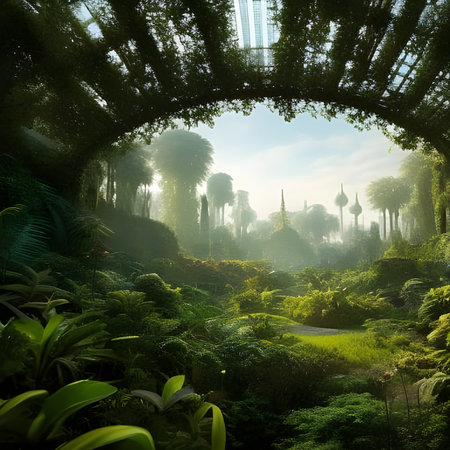 Abandoned green botanical gardenの素材